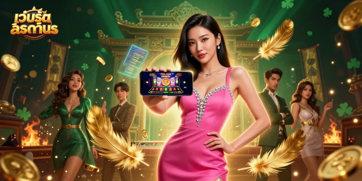 Experience เว็บสล็อตทดลอง with a stunning Asian presenter at a live dealer slot game.
