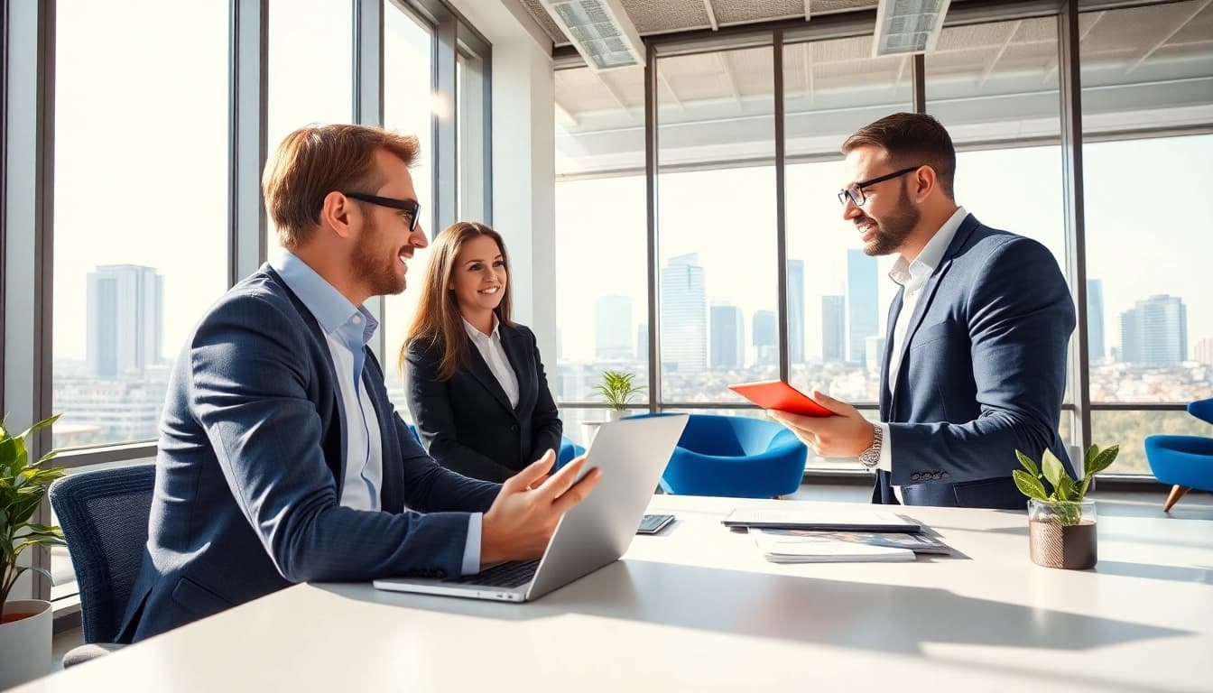Immobilienmakler Frankfurt Eschersheim bietet professionelle Beratung im Büro an.