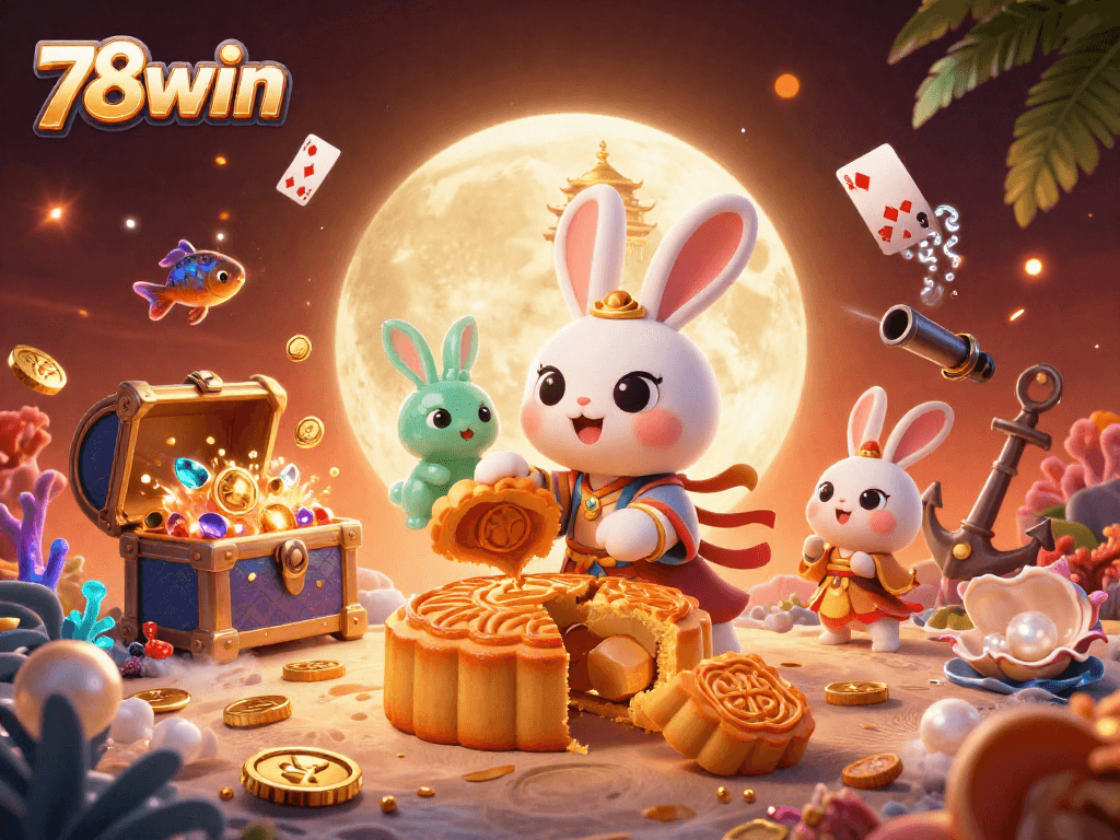 Experience thrilling gaming adventures with 78win's dynamic casino scene filled with vibrant characters.