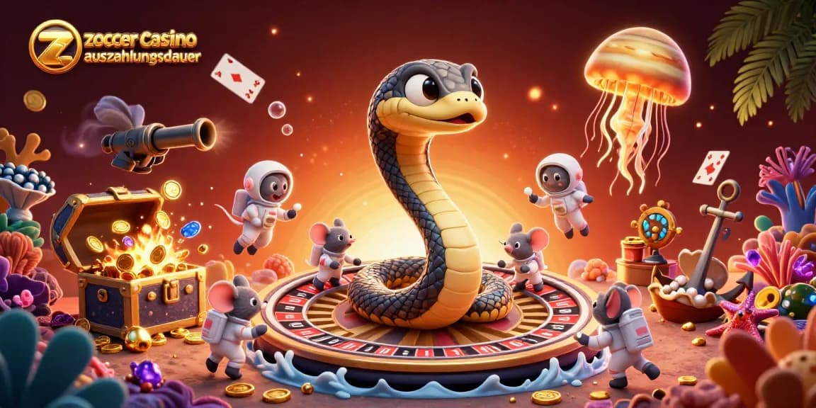 Zoccer Casino Auszahlungsdauer: aufregendes Roulette-Szenario mit einer fantastischen Darstellung von Spielcharakteren.
