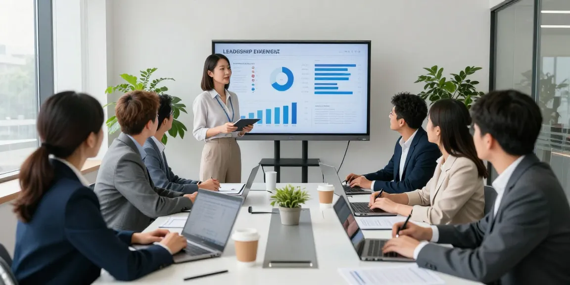 Bewertungsplattform Führung: Teamarbeit in modernem Büro mit Datenanalysen zu Führungskräften.