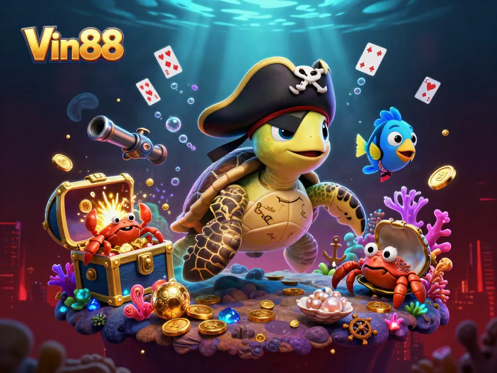Experience the thrilling world of Vin88 with immersive underwater casino action and treasure-filled excitement.