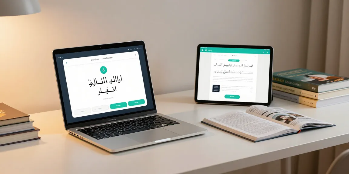 Arabisch lernen in Marokko: interaktive Software und digitale Lernmaterialien.