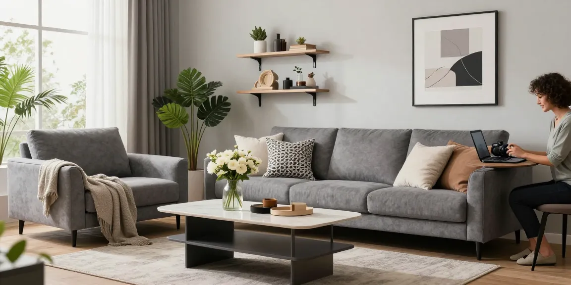 Modernes Wohnzimmer mit stilvollen Möbeln für Möbel online bestellen